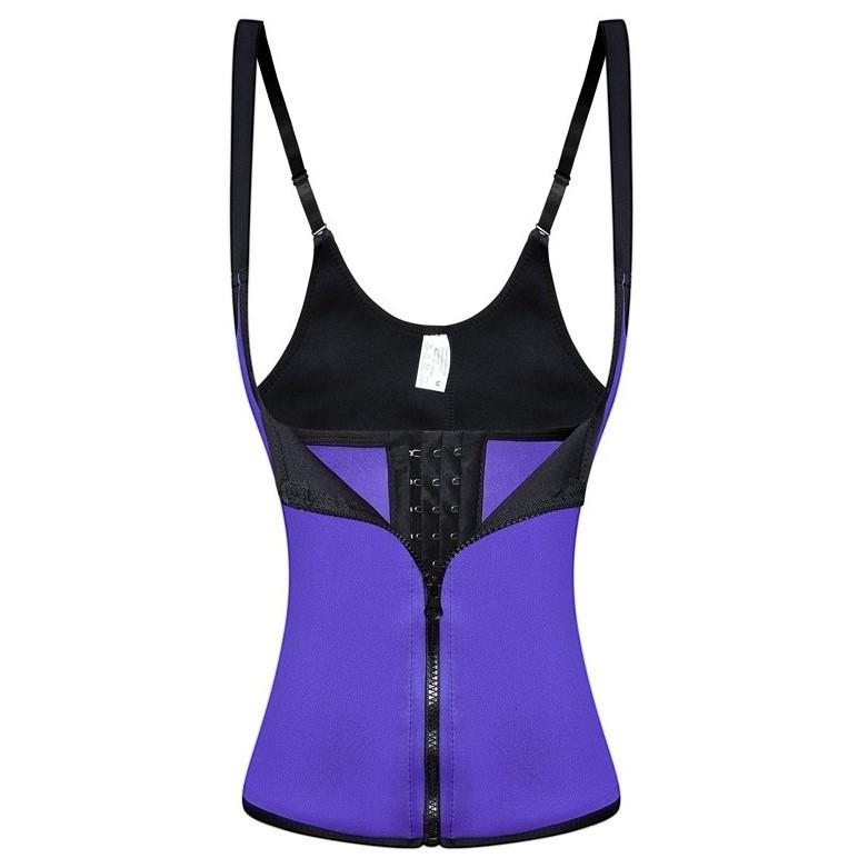 Plus Size 3 Hook Waist Trainer with Supportive Zipper! - thewaistpros.com - Small / Purple