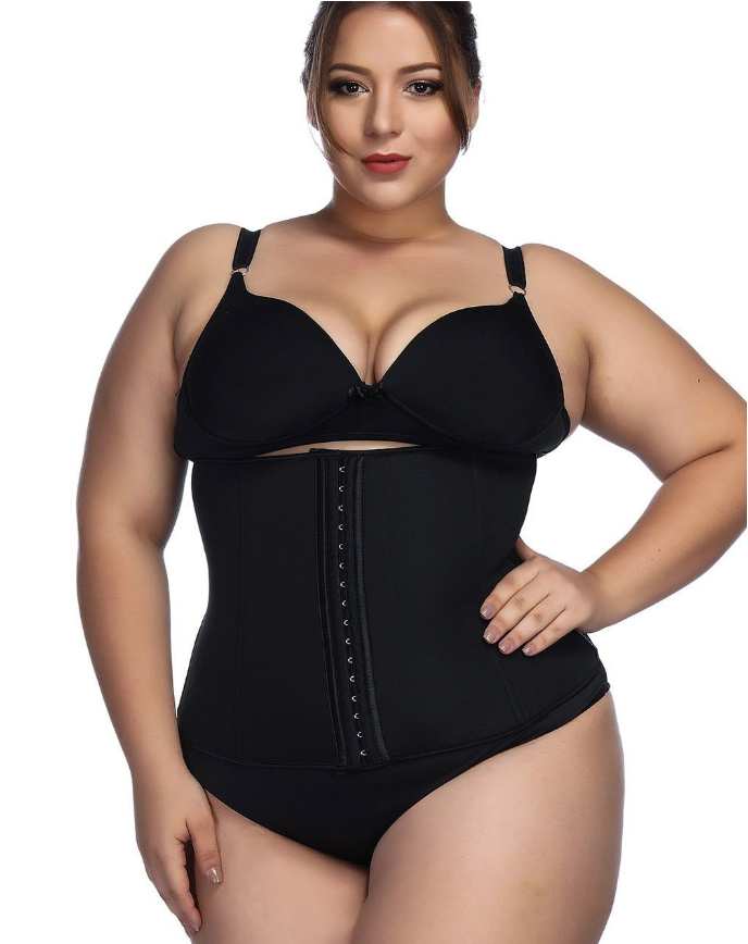 Plus Size Waist Cincher & 3-Way Adjustable Corset! - thewaistpros.com - Medium / Black