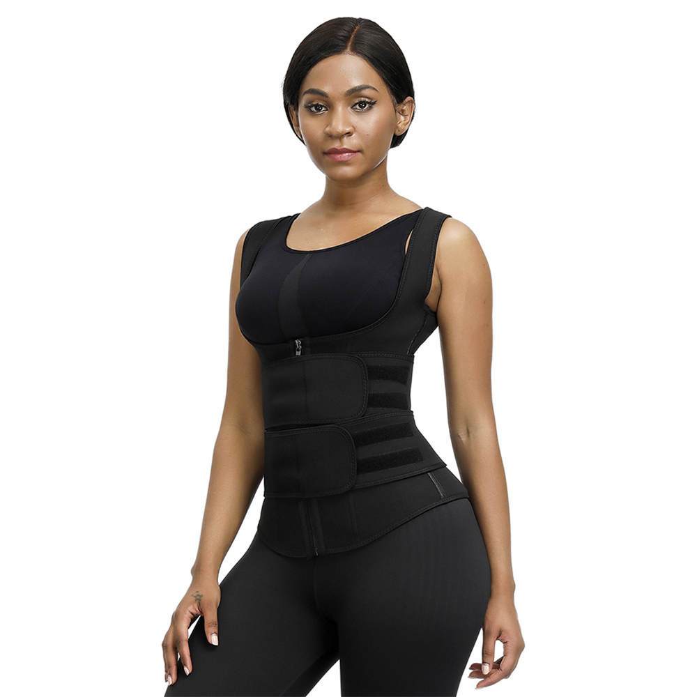 Premium Waist Trainer Vest - Double Velcro Compression Straps with Supportive Zipper! - thewaistpros.com -