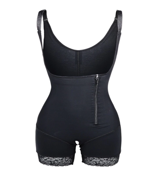 Plus Size Full Body Zip Shaper and Butt Lifter - thewaistpros.com - L / Black