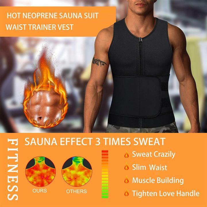 Men's Fat Burning Waist Sauna Vest - Burn Extra Calories & Tone Up Fast! - thewaistpros.com -