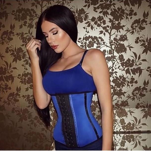 Premium 3-Way Adjustable Corset! - thewaistpros.com - Small / Blue