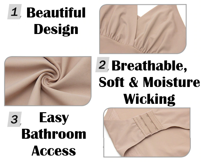 Silky Slimming Bodysuit Shaper - With Easy Access Bathroom - thewaistpros.com -