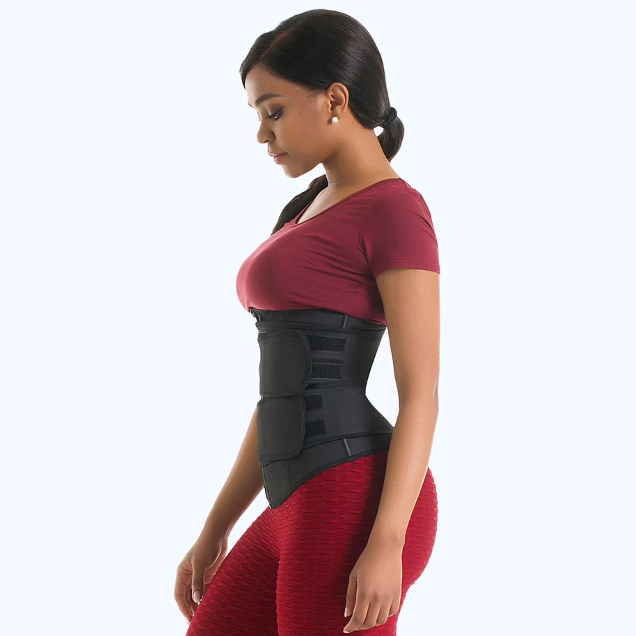 Premium Waist Trainer - Double Compression Velcro Straps and Supportive Zipper! - thewaistpros.com - Small / Black