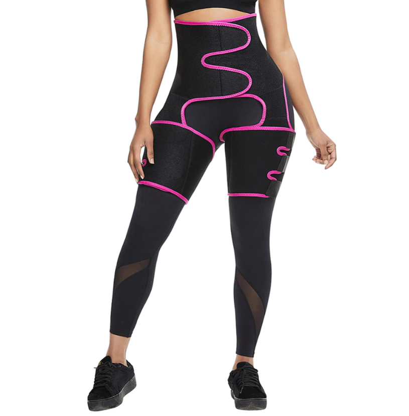 Waist & Thigh Fat Burn Sauna Wrap With Butt Lifter for Weight Loss - thewaistpros.com - Pink / S/M
