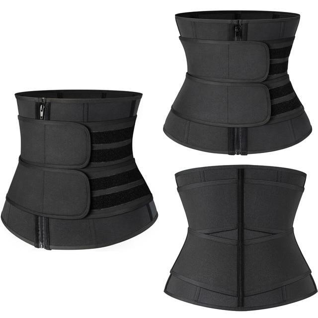 Men's Waist Trainer - Double Compression Strap Sweat Belt - Burn Stomach Fat!! - thewaistpros.com -