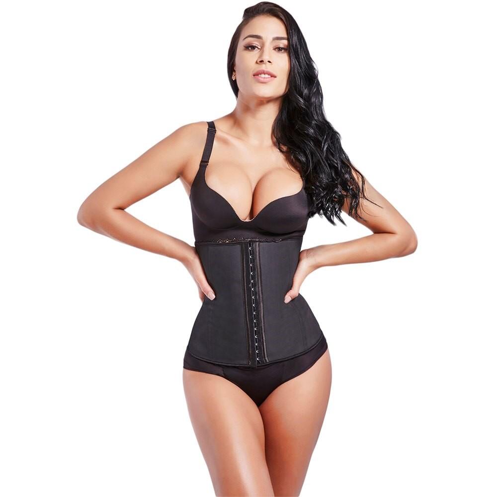 woahee Workout Waist Trainer for Women with Tummy Control Weight Loss Waist  Shaper 2 Straps 9 Steel Bones Grey X-Large at  Women's Clothing store