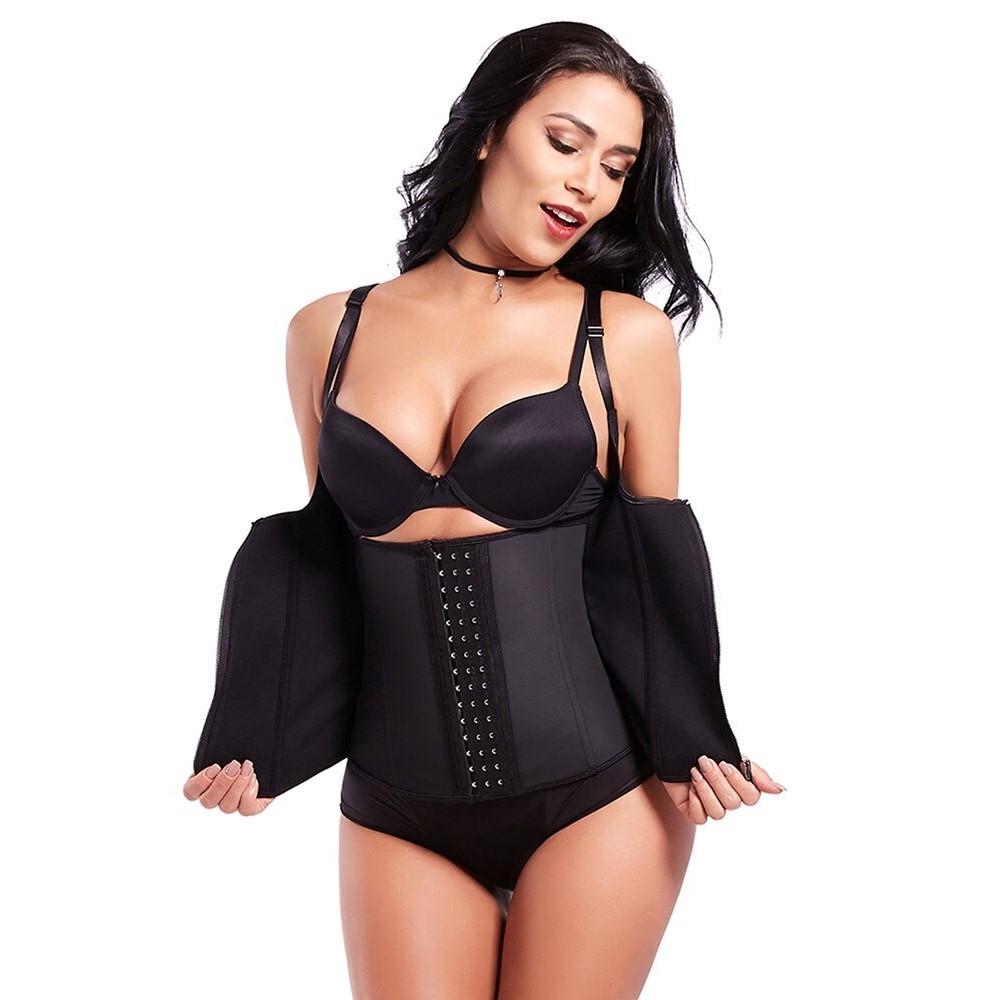 New Body Shaper - Waist Trainer Zipper Corset Vest! - thewaistpros.com - X-Large / Black