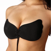 Strapless Push-up Bra - Great for cleavage enhancement! - thewaistpros.com - A / Black