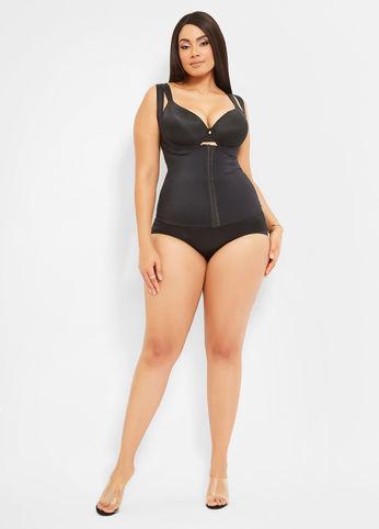 Plus Size 3 Hook Waist Trainer with Supportive Zipper! - thewaistpros.com -