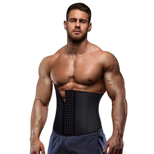 Premium Men's Waist Trainer - 3 Adjustable Hooks - thewaistpros.com - Small