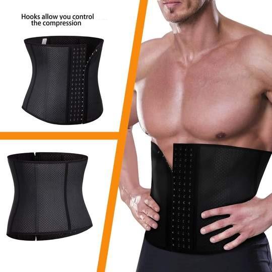 Premium Men's Waist Trainer - 3 Adjustable Hooks - thewaistpros.com -