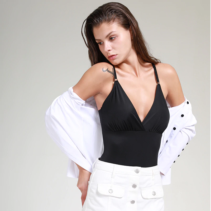 Silky Slimming Bodysuit Shaper - With Easy Access Bathroom - thewaistpros.com -