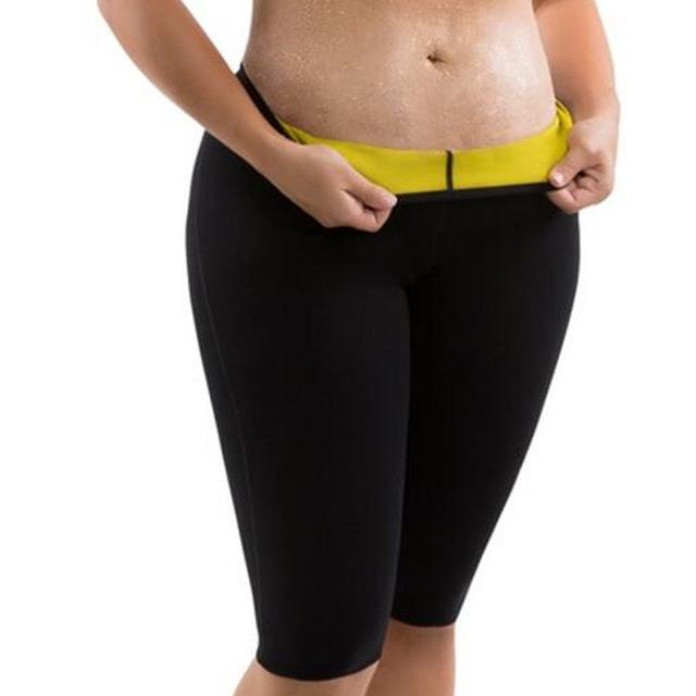 Plus Size Sauna Pants - Waist & Thigh Slimming ~ Weight Loss Enhancer! - thewaistpros.com - Medium / Black