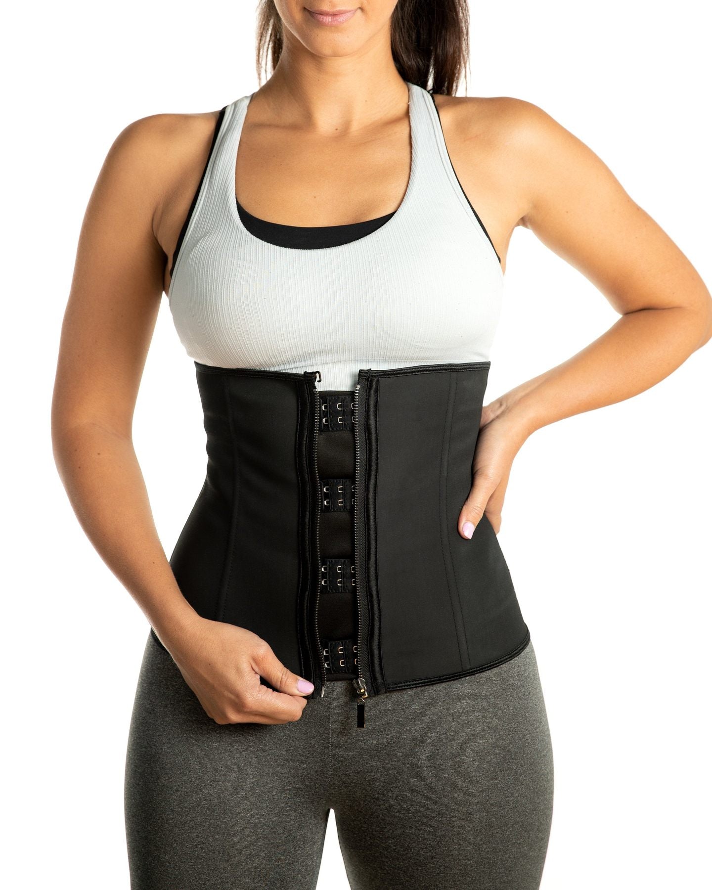 Premium Body Shaper! - "Clip & Zip" Waist Trainer - thewaistpros.com - Small / Black