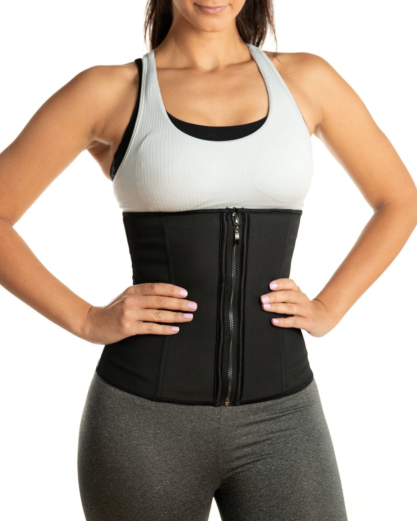 Premium Body Shaper! - "Clip & Zip" Waist Trainer - thewaistpros.com - Large / Black