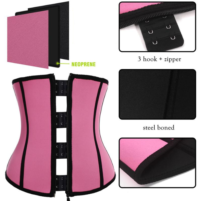 Plus Size "Clip & Zip" Waist Trainer - 3 Hook & Zippered Body Shaper! - thewaistpros.com -