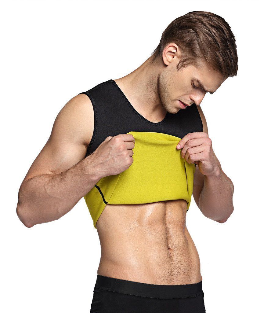 Men's Sauna Vest Waist Shaper ~ Burn Stomach Fat! - thewaistpros.com - 4XL / Black