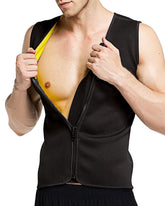 Men's Waist Training Zip Up Sauna Vest - Tone Up Fast! - thewaistpros.com -