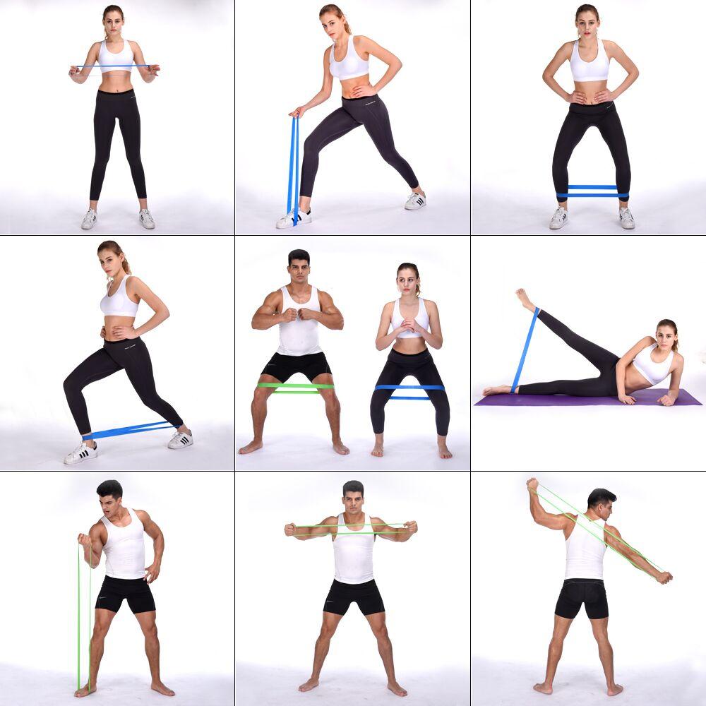 5 Pack Resistance Bands - Progression Strength Set with Gym Carry Bag - thewaistpros.com -