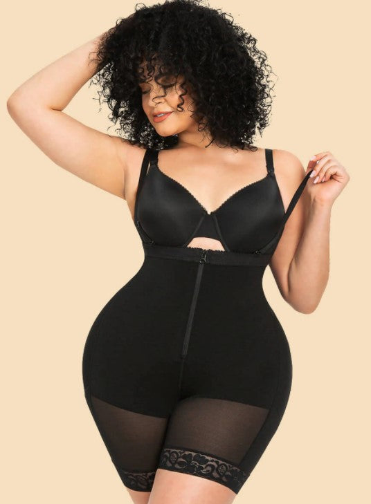 Plus Body Suit Waist Trainer Corset with Triangle Buckle Closure Stomach  Lifter Plus Size