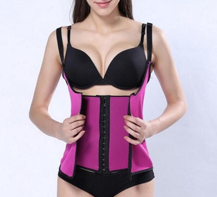 Waist Trainer Body Shaper ~ Zip Up Corset Vest! - thewaistpros.com - Small / Pink