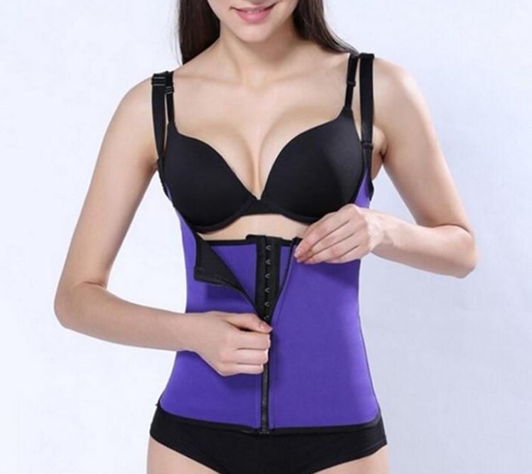 Waist Trainer Body Shaper ~ Zip Up Corset Vest! - thewaistpros.com - Small / Purple