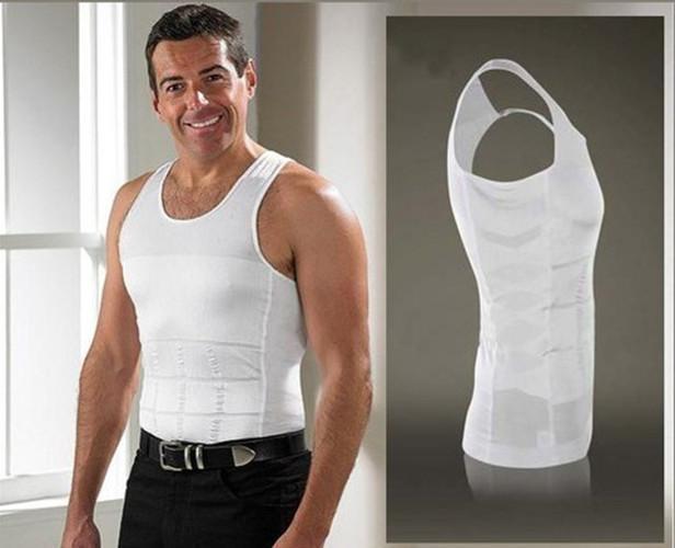 Men's Waist Shaper ~ Great For Work Attire! - thewaistpros.com - Large / White
