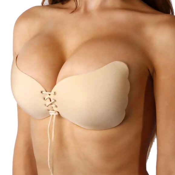 Strapless Push-up Bra - Great for cleavage enhancement! - thewaistpros.com - A / Nude