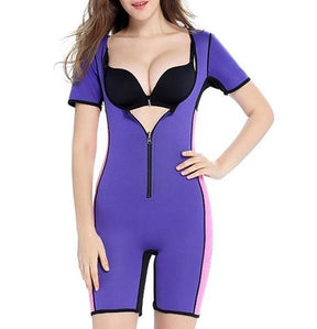 Full Body Shaper & Sauna Sweat Suit For Weight Loss - thewaistpros.com - XL / Purple