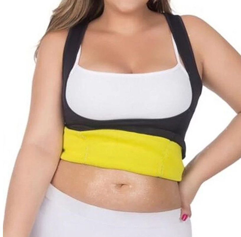 Plus Size Sauna Tank Top - Ab & Waist Slimming Weight Loss - thewaistpros.com - Medium / Black