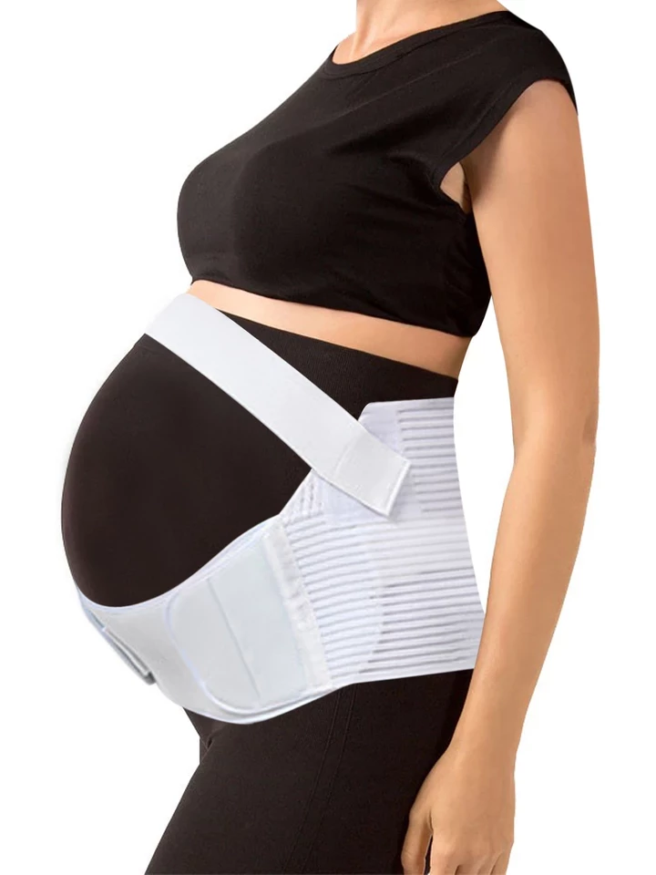 Pregnancy Support - Premium Maternity Belt - thewaistpros.com - S/M / White