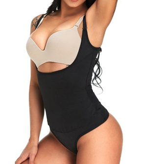 Sexy Thong Bodysuit Waist & Body Shaper - thewaistpros.com - M / Black