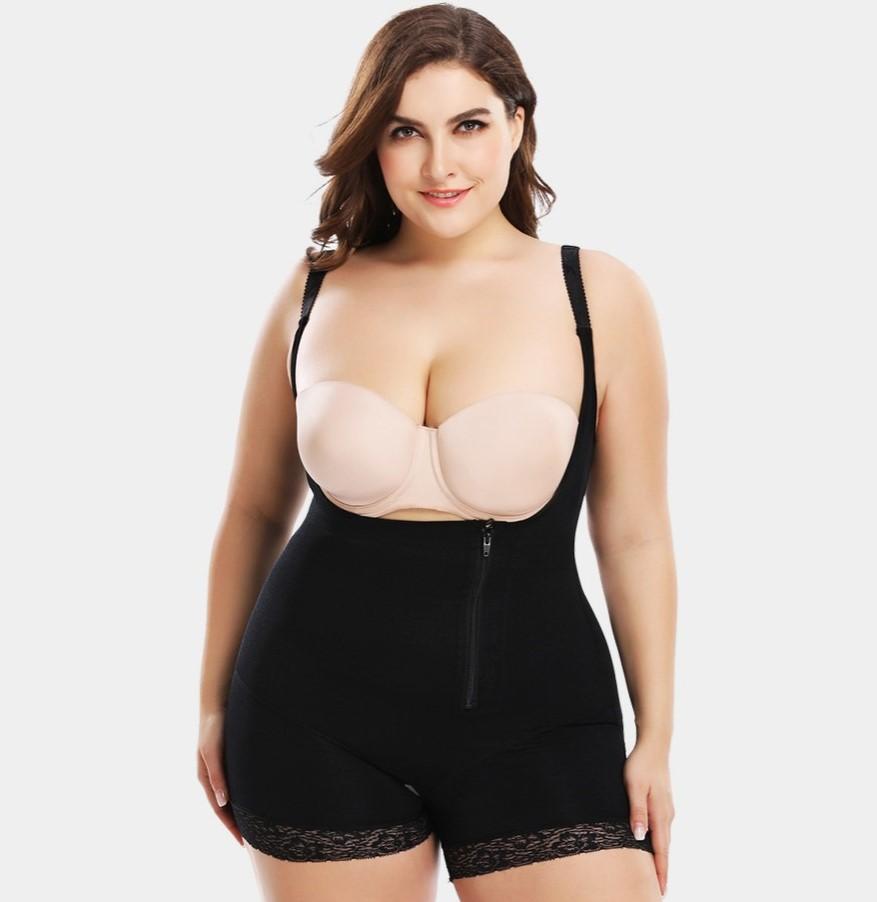 Plus Size Full Body Zip Shaper and Butt Lifter - thewaistpros.com - S / Black