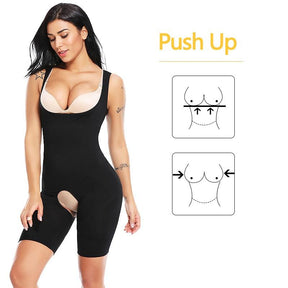 Slimming Bodysuit - Full Body Shaper with Butt Lifter - Easy Bathroom Access - thewaistpros.com - 