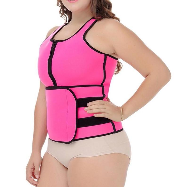 Plus Size Upper Body Sauna Vest & Waist Trainer in ONE! - thewaistpros.com - XXL / Pink