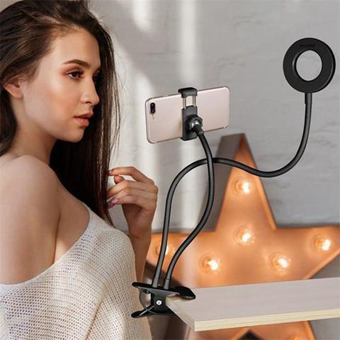 Professional Selfie Ring Light and Cell Phone Holder Stand for Live Streaming - thewaistpros.com - 