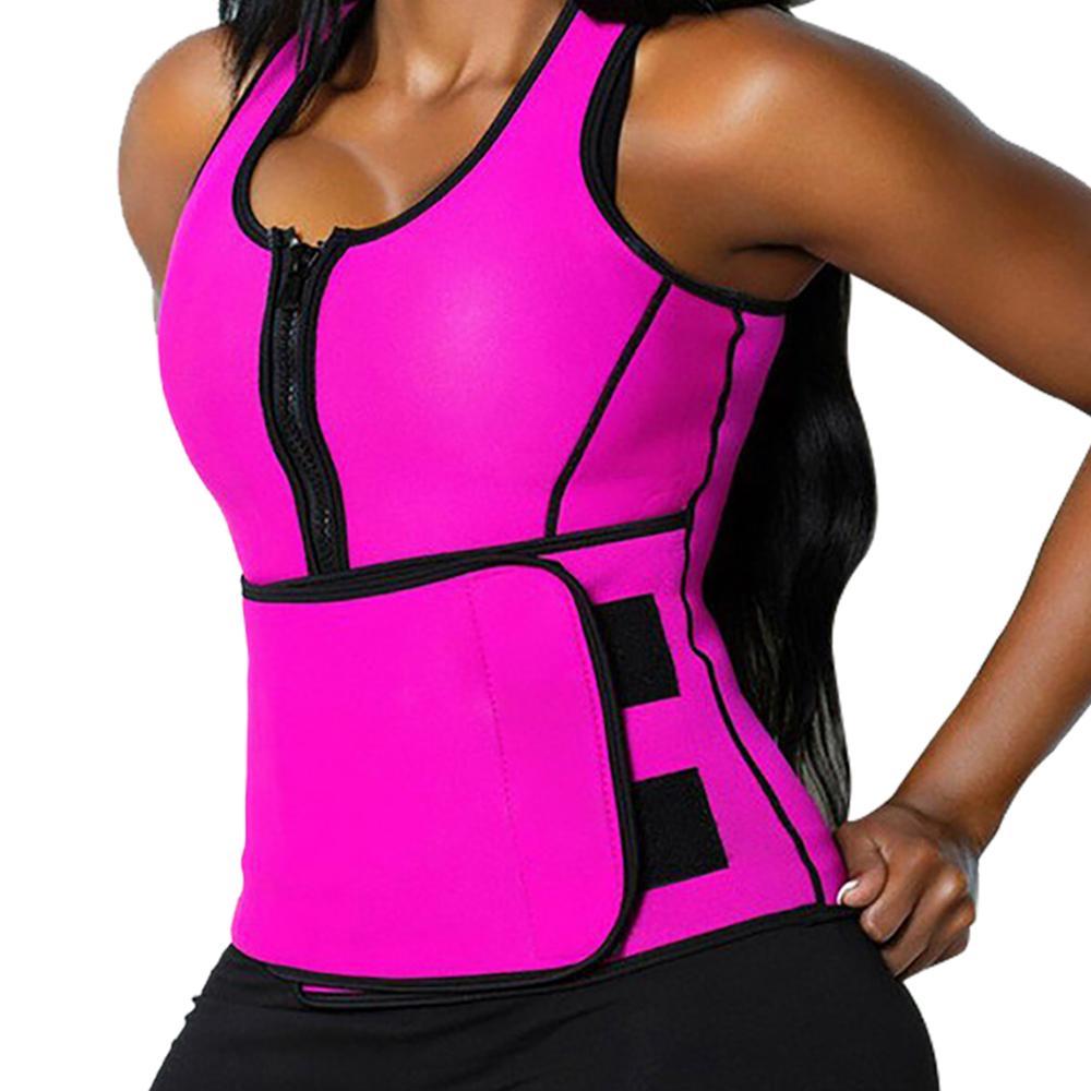 Plus Size Upper Body Sauna Vest & Waist Trainer in ONE! - thewaistpros.com - Small / Pink