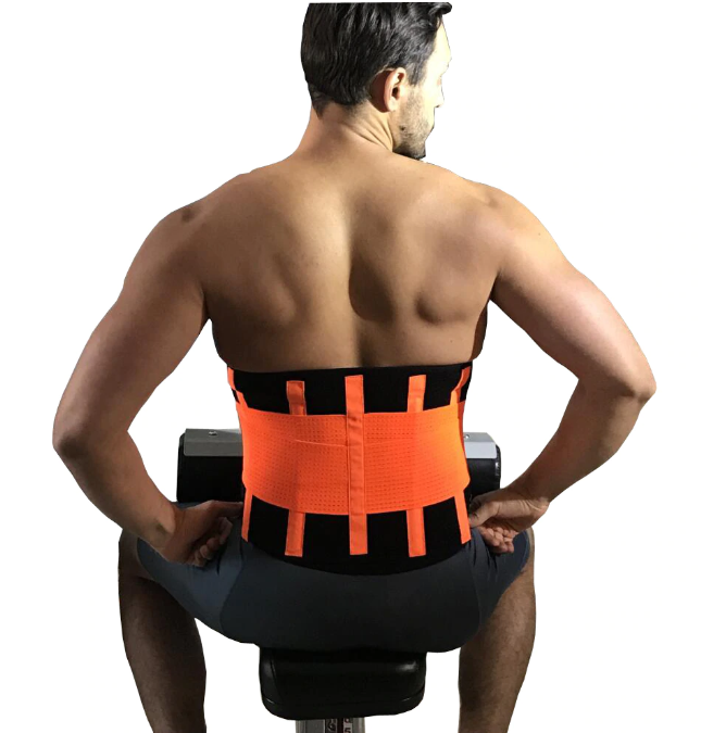 Sweat Belt for Men - Waist Trainer - Burn Stomach Fat! - thewaistpros.com - Large / Orange