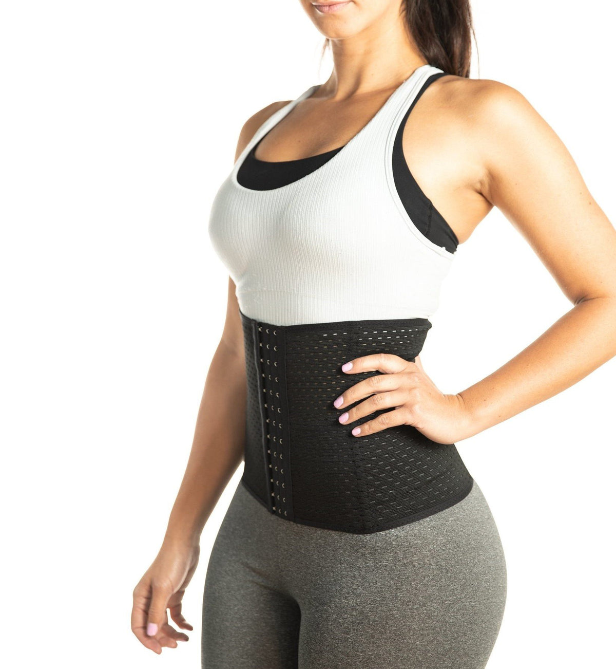 Corset Waist Trainer & Body Shaper ~ Hourglass Figure! - thewaistpros.com - XL / Black