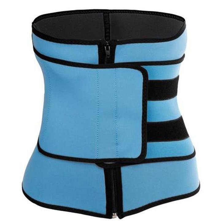 Fitness Waist Sweat Belt ~ With Velcro & Zipper! - thewaistpros.com - Small / Blue