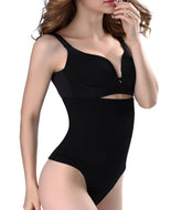 High Waist Shaper - Tummy Control Compression Thong - thewaistpros.com - Small / Black