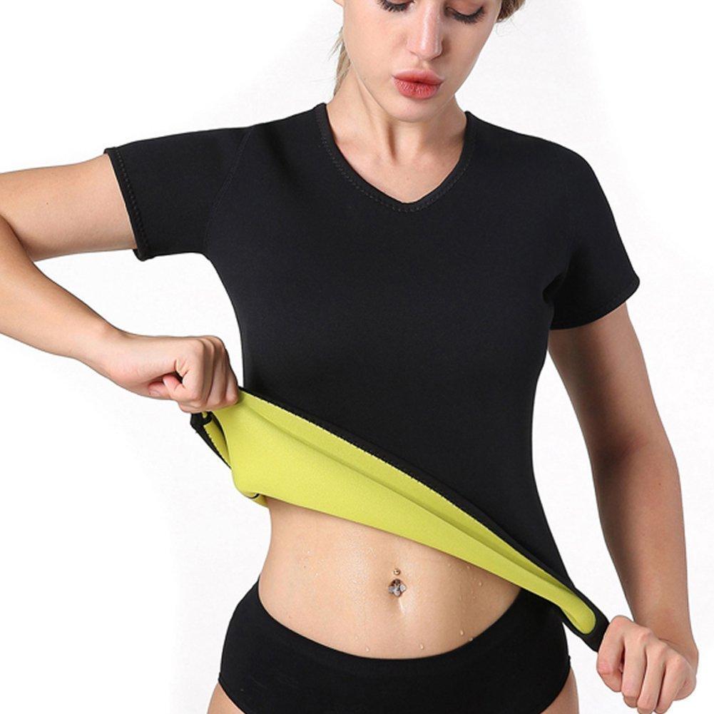 Women's Sauna Shirt - Sweat Faster ~ Weight Loss! - thewaistpros.com - Small / Black