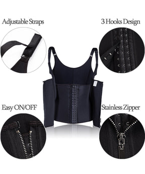 Waist Trainer Body Shaper ~ Zip Up Corset Vest! - thewaistpros.com - 