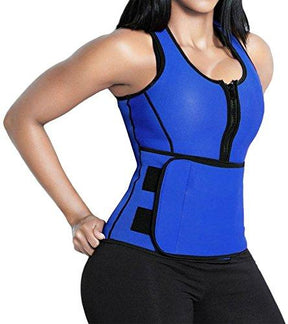 Plus Size Upper Body Sauna Vest & Waist Trainer in ONE! - thewaistpros.com - Small / Blue
