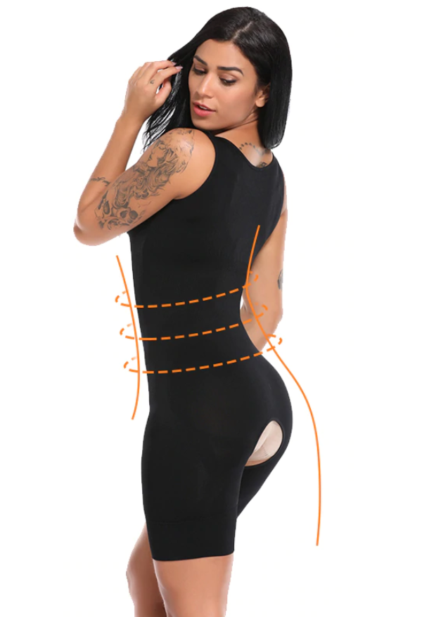 Slimming Bodysuit - Full Body Shaper with Butt Lifter - Easy Bathroom Access - thewaistpros.com - 
