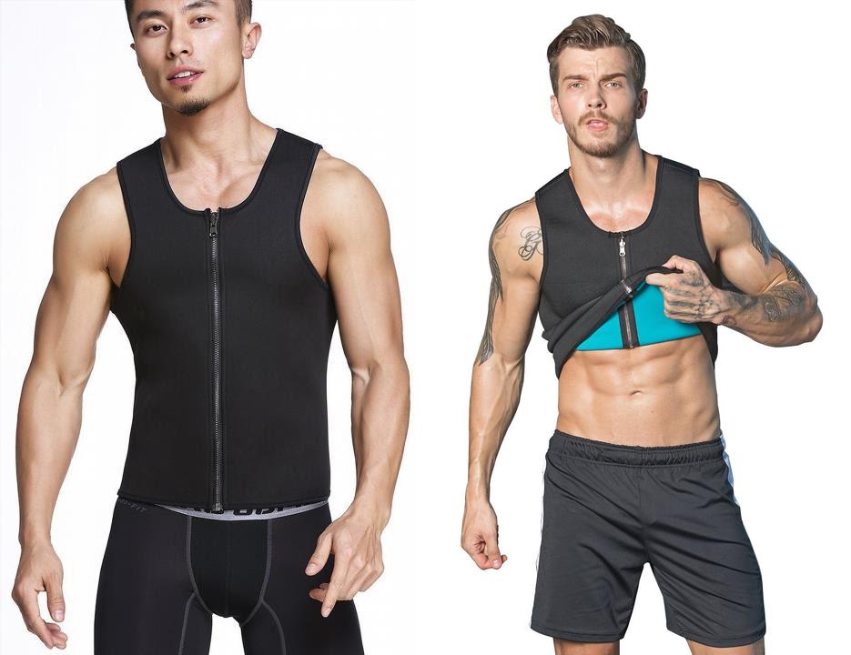 Men's Gym Neoprene Vest Sauna Ultra Sweat T-Shirt Body Shaper